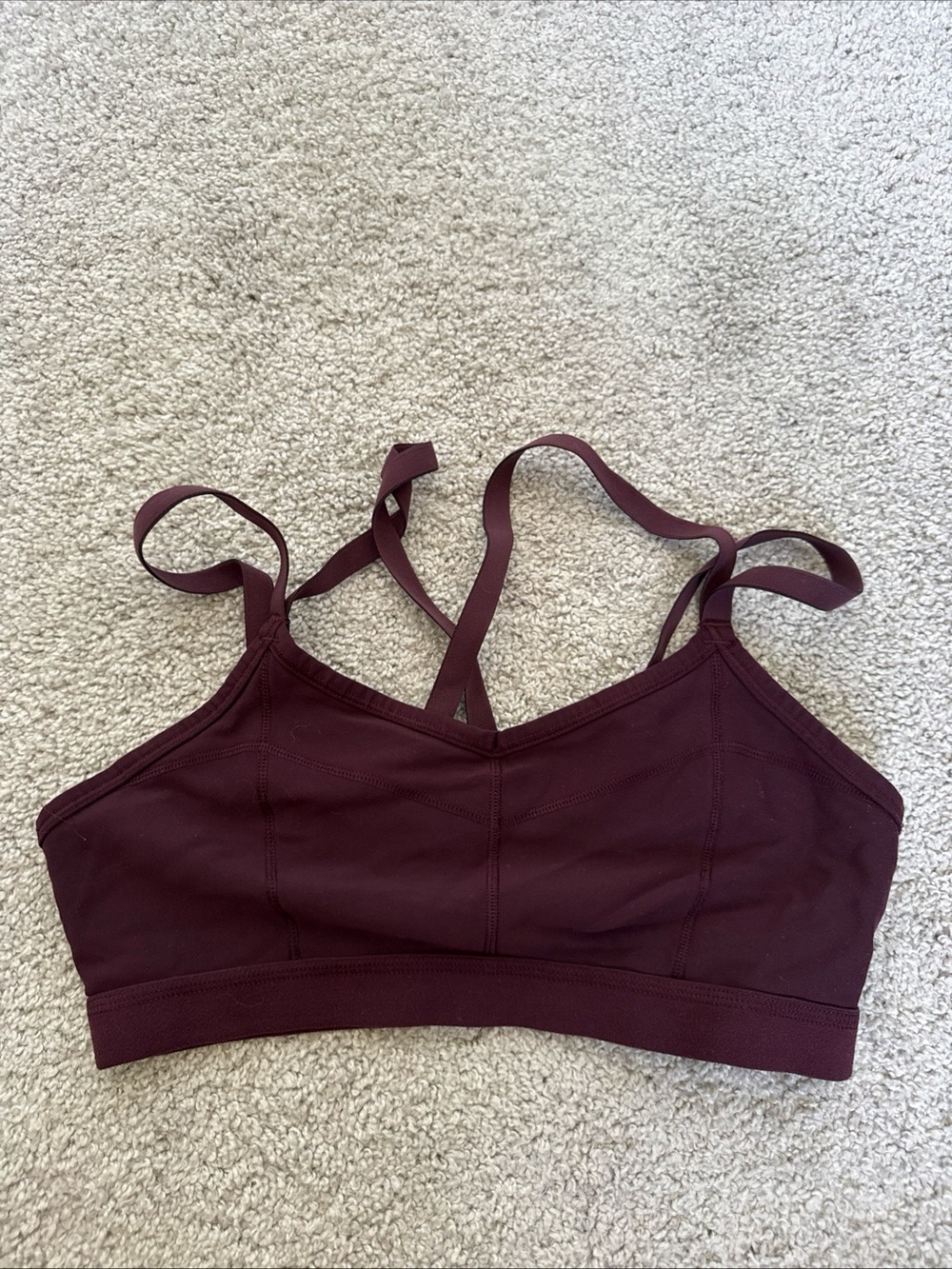 Athleta Sports Bra Size S Purple Athleisure Sporty-No Padding